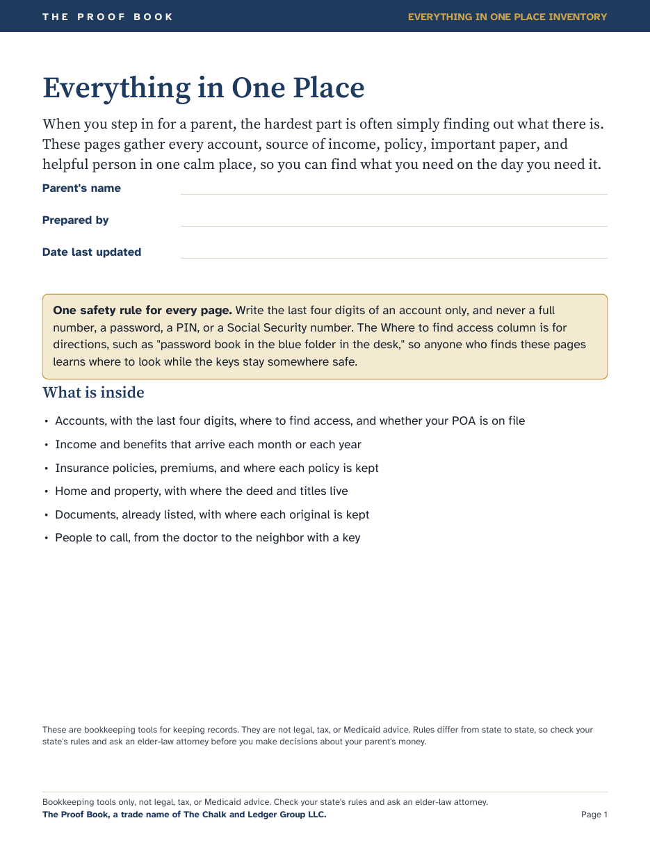 The printable cover with the safety rule.